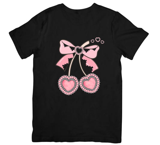 SMALL-XL Adult Tshirt PINK CONCH CHERRIES